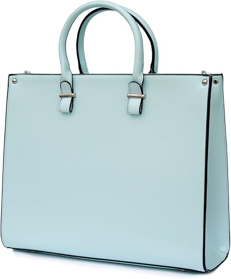 Oversized LDS Temple Bag for Women – Tall, Slim Design Fits Most Temple Lockers – Zipper Closure, Separate Compartments for Clothes – Adjustable Shoulder Strap – Robin Egg Blue