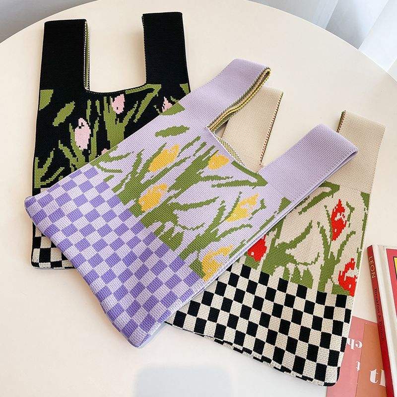 Knitted Bags Wool Handbags Woman Women's Bag