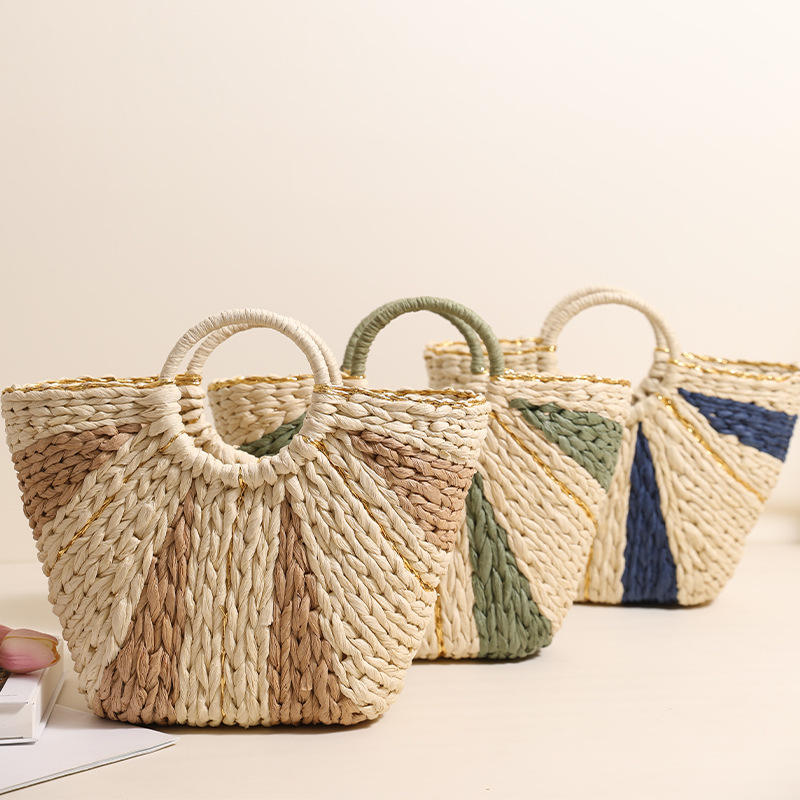 DIY Woven Bag Straw Ladies Vacation Crochet Bag