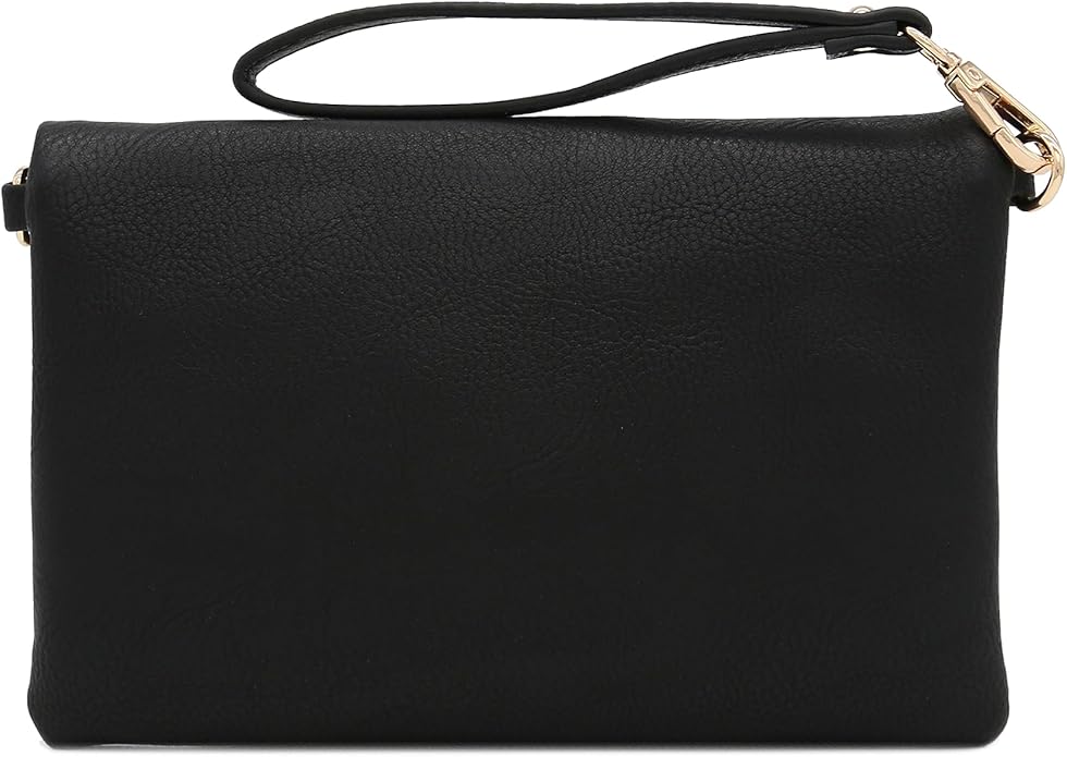 FashionPuzzle Envelope Wristlet Clutch Crossbody Bag with Chain Strap