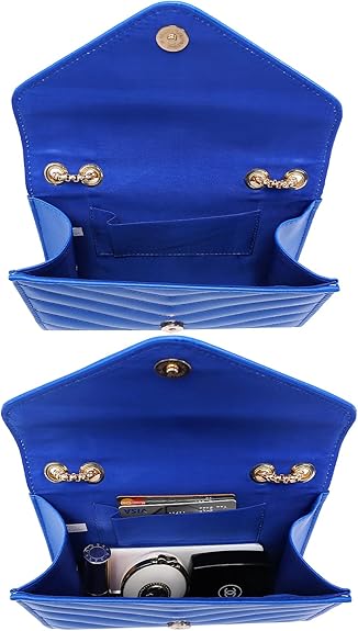 Women Small Quilted Crossbody Bags Stylish Designer Evening Bag Clutch Purses and Handbags with Chain Shoulder Strap