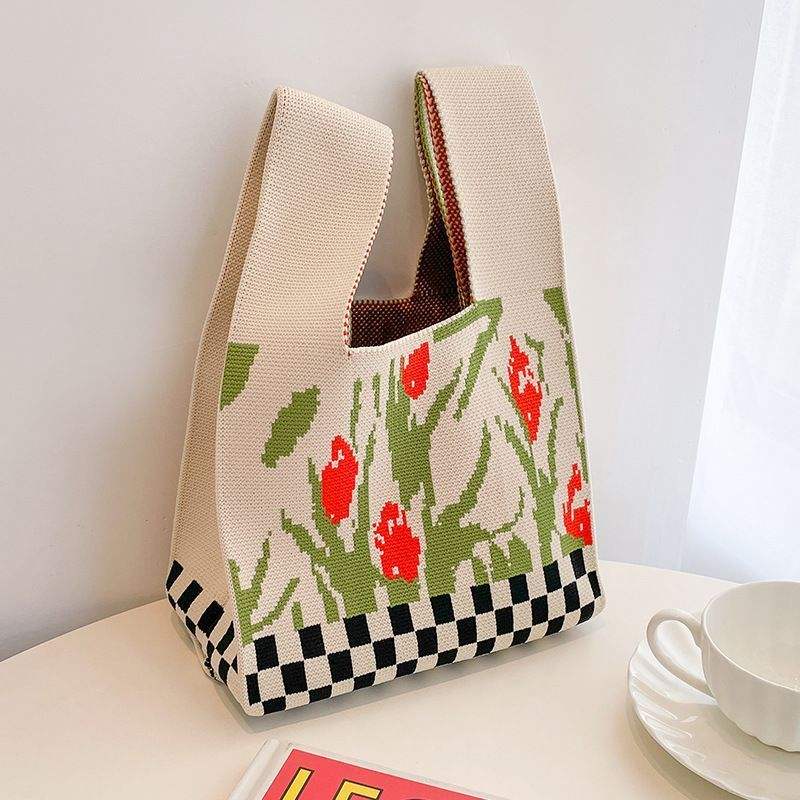 Knitted Bags Wool Handbags Woman Women's Bag