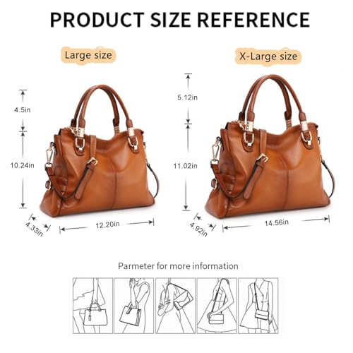 Soft Women Genuine Leather Purses and Handbags Satchel Tote Shoulder Bag