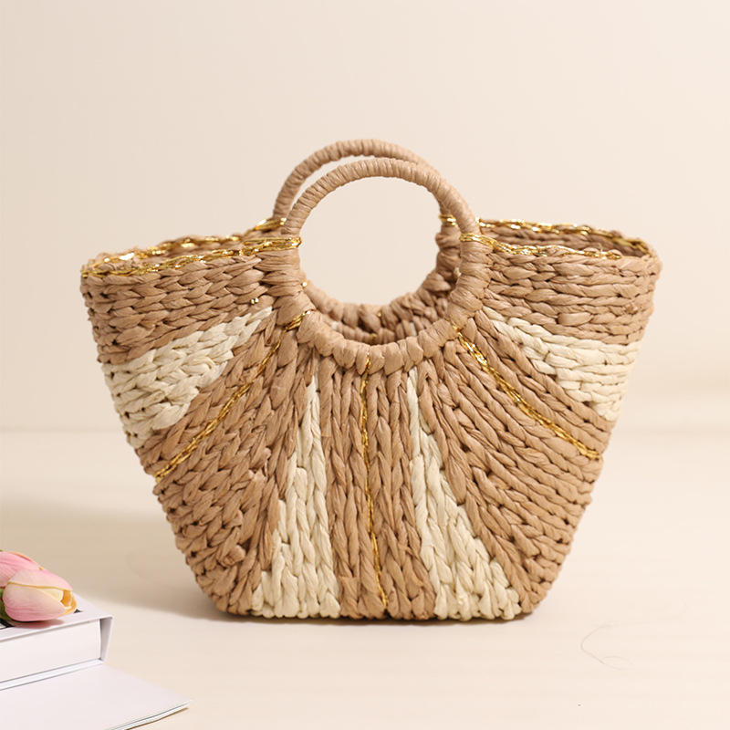 DIY Woven Bag Straw Ladies Vacation Crochet Bag