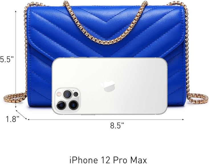 Women Small Quilted Crossbody Bags Stylish Designer Evening Bag Clutch Purses and Handbags with Chain Shoulder Strap