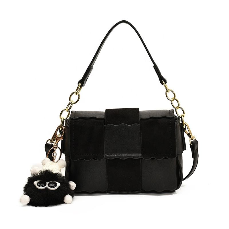 DIY Handmade Leather Suede Woven Handbag