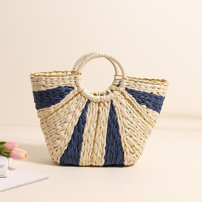 DIY Woven Bag Straw Ladies Vacation Crochet Bag