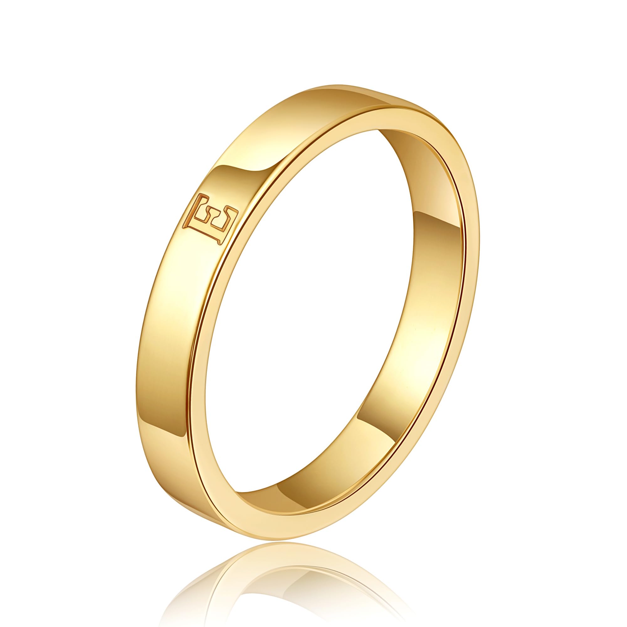 14K Gold Filled Rings for Women Non Tarnish Dainty Gold Initial Ring Stackable Gold Rings for Women Alphabet Letter Ring Wedding Bands Thin Thumb Pinky Stacking Rings Jewelry Gifts for Women