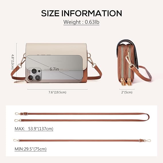 Small Crossbody Bag for Women,Cell Phone Purse Women's Shoulder Handbags Wallet Purse with Credit Card Slots